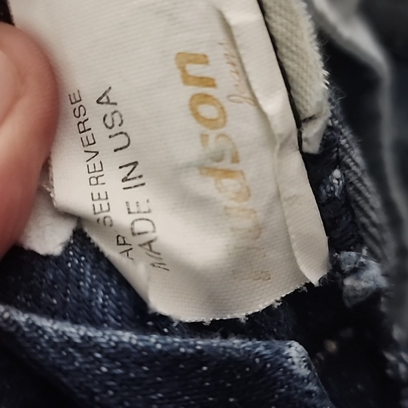 Hudson Y2k Grunge Indie Sleeze Signature Bootcut Flare Dark Wash jeans - Picture 13 of 14